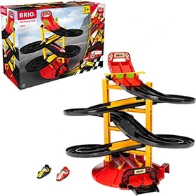 BRIO Rennbahn Turm mit zwei Rennwagen