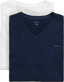 Gant V-Neck 2er-Pack T-Shirt kurzarm navy/white (Herren)