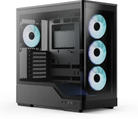 AeroCool P500A Black, Glasfenster