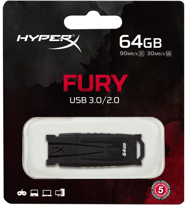 Kingston DataTraveler FURY 64GB, USB-A, USB 3.2 Gen 1×1