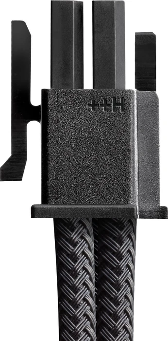 CableMod Universal Pro ModMesh, 12V-2x6 Kabel, StealthSense, natives 12V-2x6 Kabel, 1x 16-Pin PCIe 5.1 Stecker auf 16-Pin PCIe 5.1 Stecker, 90°, Variante A, weiß, 60cm