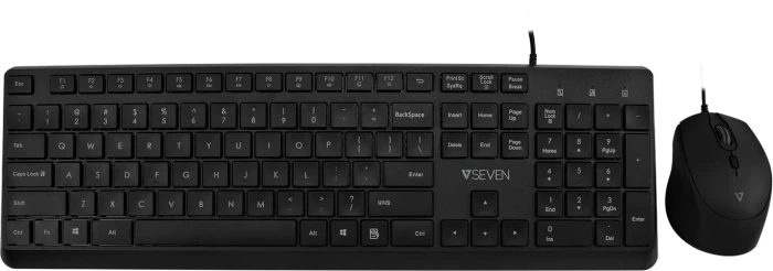 V7 CKU350 Tastatur und Maus Combo, USB, US