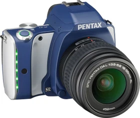 Pentax K-S1 blau/silber mit Objektiv smc DA L 18-55mm 3.5-5.6 AL