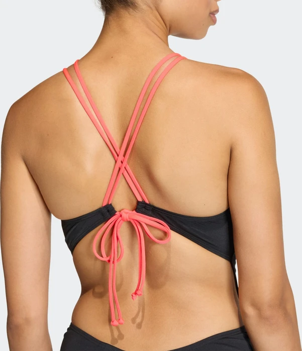 adidas Ripstream 3-Streifen Tie Back Badeanzug schwarz (Damen)