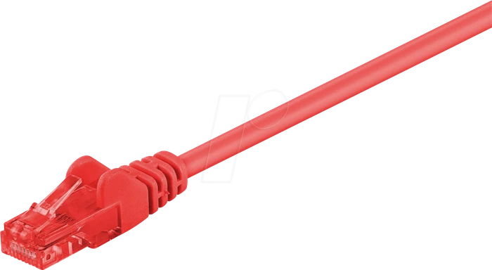 goobay Patchkabel, Cat6, U/UTP, RJ-45/RJ-45, 1.5m, rot