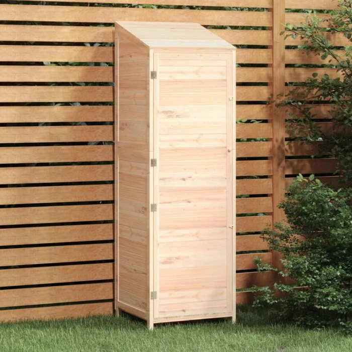 vidaXL Massivholz Geräteschrank 55x174cm natur