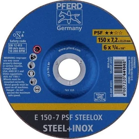Pferd E 150-7 PSF STEELOX Schleifscheibe, 150x7.2x22.23mm, 10 Stück