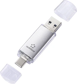 Renkforce RF-USBOS-220 32GB silber, USB-A + USB-C, USB 3.2 Gen 1×1