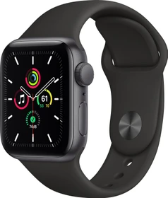 Apple Watch SE (GPS) 40mm space grau mit Sportarmband schwarz