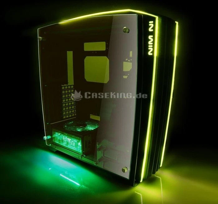 In Win H-Frame 2.0 NVIDIA Edition schwarz/grün, Glasfenster, 1065W ATX, E-ATX