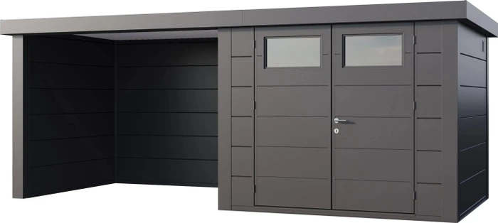 Telluria Classico 2724 Gerätehaus inkl. Anbau 2.84m links anthrazit