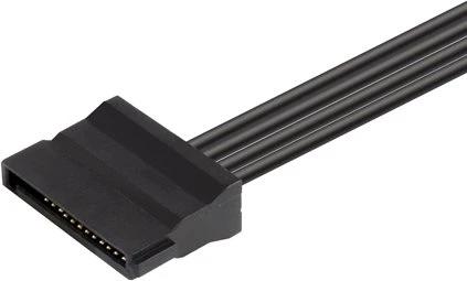 SilverStone CP06-L, SATA Adapter Kabel, 1 auf 3 SATA Stecker (Super Flexibel), 2x 2200µF Kondensatoren