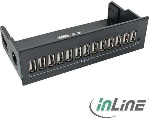 InLine 5.25" Frontpanel, 13x USB 2.0