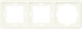 Siemens DELTA profil Rahmen 222x80mm 3-Fach mit 1 Ausschnitt, titanweiß