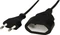 McPower Verlängerungskabel schwarz H03VVH2-F 2x0,75, Euro-Stecker Vorschaubild