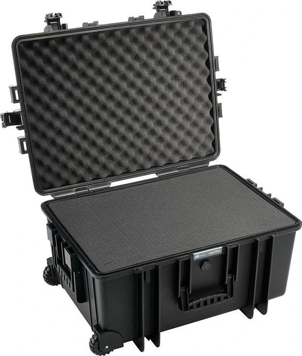 B&W International Outdoor Case Typ 6800 Trolley schwarz mit Schaumstoffeinsatz