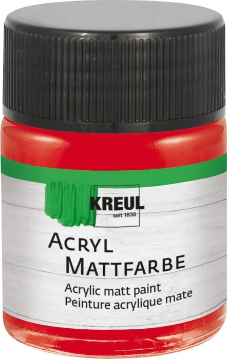 Kreul Acryl Mattfarbe, dunkelrot, 50ml (75572)