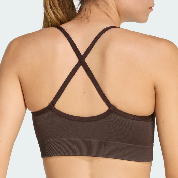 adidas Workout Essentials Knit Light Support Sport-BH aurora coffee (Damen)