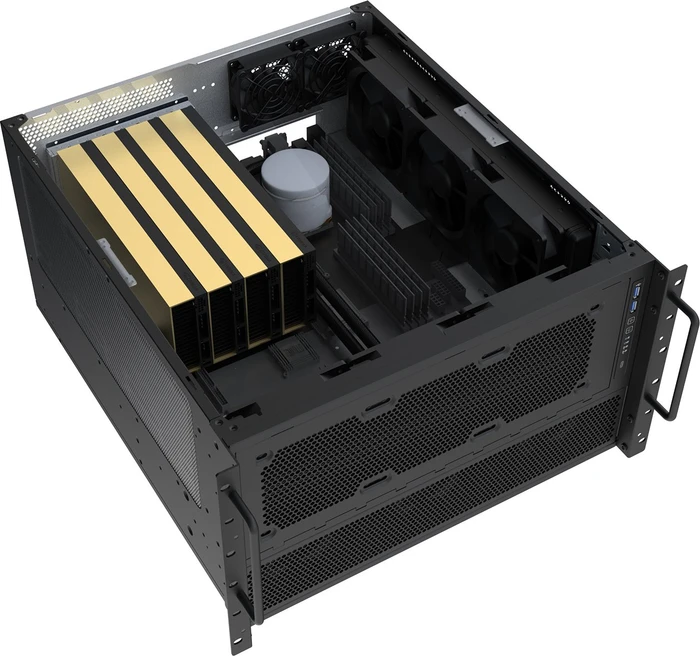 SilverStone RM600, schwarz, 6HE, ATX