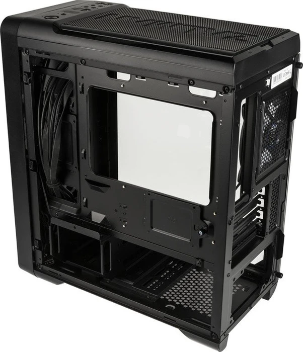Zalman M3, schwarz, Glasfenster