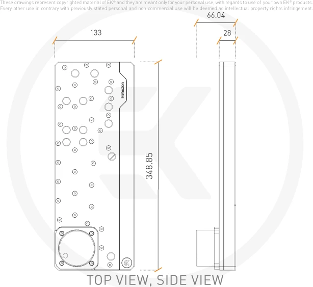EK Water Blocks Quantum Line EK-Quantum Reflection Fractal ATX D5 PWM D-RGB, Acryl