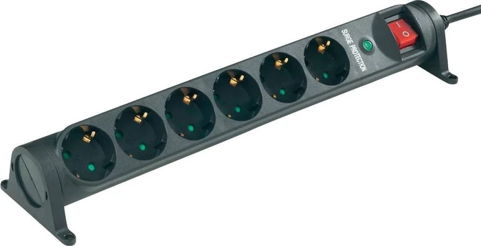 Renkforce 615F-CMB-S Überspannungsschutz-Steckdosenleiste, 6-fach, 1.5m, schwarz