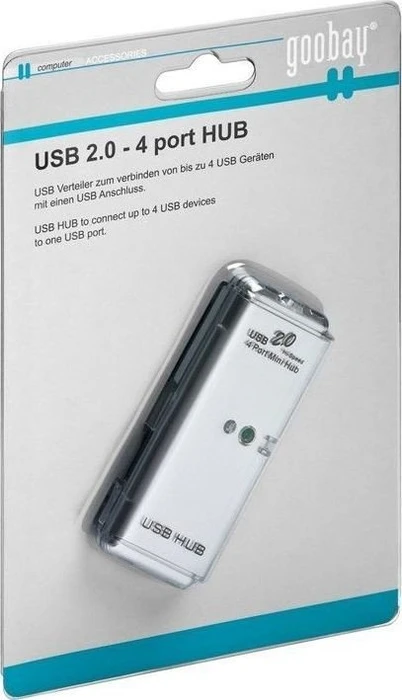Wentronic Goobay USB-Hub, 4x USB-A 2.0, USB-A 2.0 [Stecker]