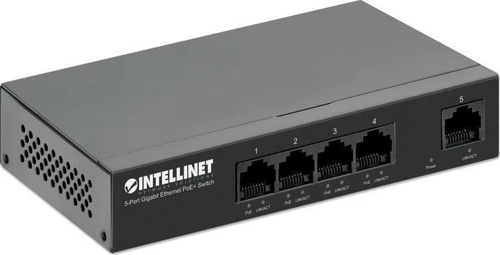 Intellinet Desktop Gigabit Switch, 5x RJ-45, 40W PoE+
