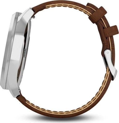 Garmin vivomove HR Premium Aktivitäts-Tracker silber/braun