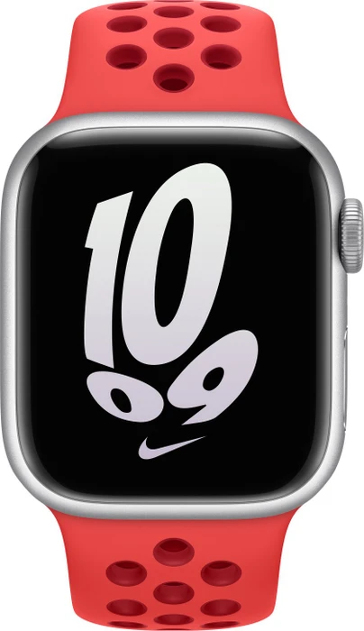 Apple Nike Sportarmband Regular für Apple Watch 41mm Bright Crimson/Gym Red