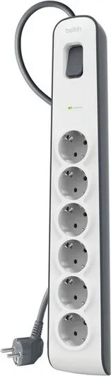 Belkin SurgePlus Überspannungsschutz v2, 6-fach, 2m, weiß/schwarz