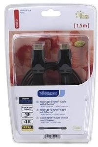 Vivanco HDHD/15-14-N High Speed mit Ethernet HDMI 1.4 Kabel, 1.50m