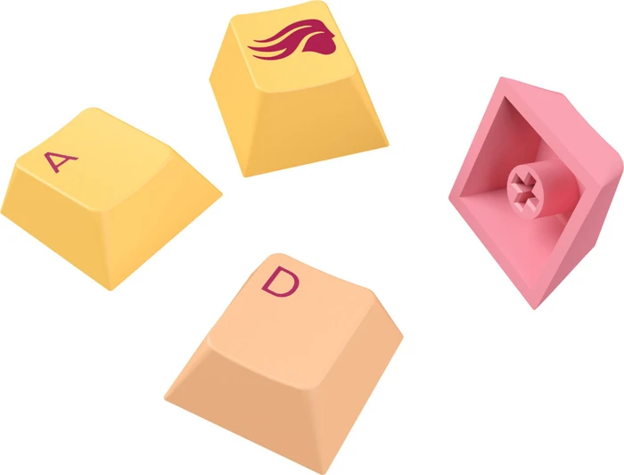 Glorious GPBT Gradient V2 Keycaps, Kunststoff (PBT), Grapefruit, orange/rosa, 131 Tasten, ANSI-US