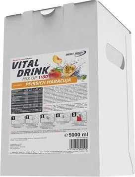 Best Body Nutrition Low Carb Vital Drink Pfirsich Maracuja 5l (5x 1l)
