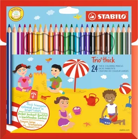 STABILO Trio thick Buntstift sortiert, Kartonbox, 24er-Set