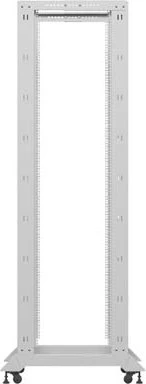 Lanberg Open Rack Series 19" Open Frame Rack 42HE, 4-Pfosten, mit Rollen, Flat Pack, tiefenverstellbar, 430-590mm, RAL 7035, 800mm tief