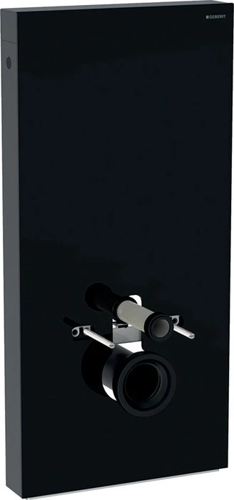 Geberit Monolith Sanitärmodul für Wand-WC, 101cm, Glas schwarz/Aluminium schwarzchrom