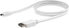 StarTech USB-C 3.1 [Stecker] auf DisplayPort 1.2 [Stecker] 4K 60Hz Adapterkabel weiß, 1m