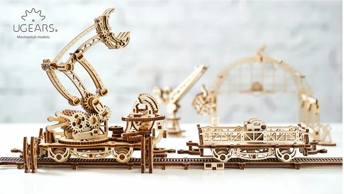 Ugears Mechanische Stadt Serie Schienen-Drehkran
