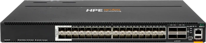 HPE Aruba CX 8360 v2 Series Rackmount 25G Managed Switch, 32x SFP28, 4x QSFP28, Back to Front Airflow