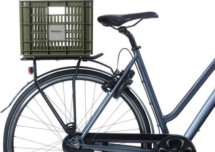Basil Crate M Fahrradkorb moss green