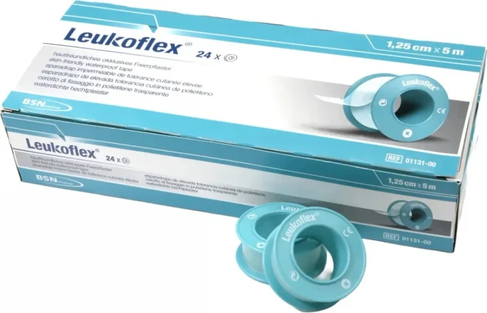 BSN medical Leuflex wasserdicht transparent, 2.5cm x 5m, 12 Stück