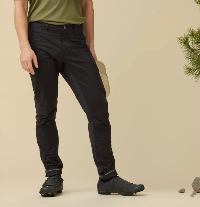 Fjällräven Hoja Hybrid Fahrradhose lang schwarz (Herren)