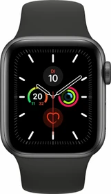 Apple Watch Series 5 (GPS) 40mm Aluminium space grau mit Sportarmband schwarz