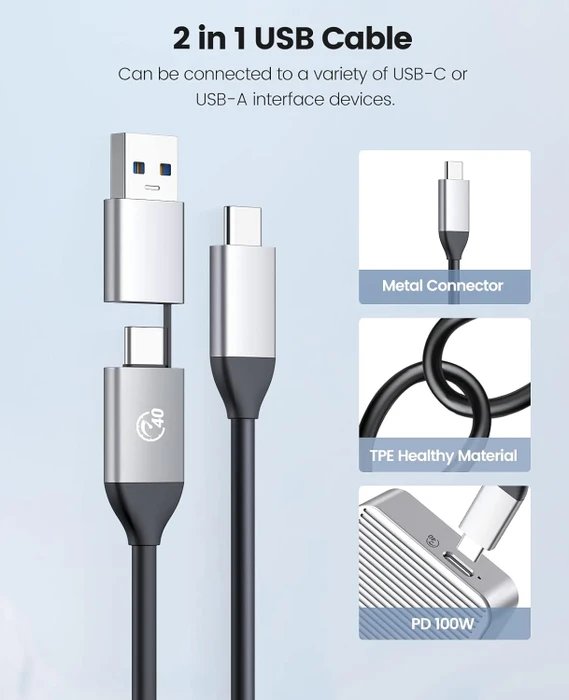 Orico M224C3-U4, Moon Silver, USB4