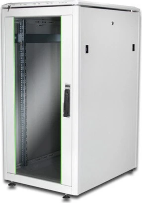 Digitus Professional Unique Serie Serverschrank 22HE, Sicherheitsglastür, IP2X, grau, 800mm tief