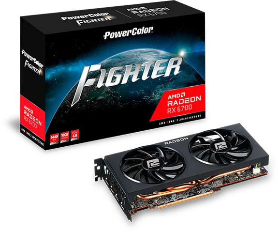 PowerColor Fighter Radeon RX 6700, 10GB GDDR6, HDMI, 3x DP