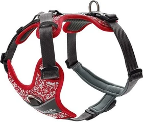 Hunter Geschirr Divo, L, grau/rot