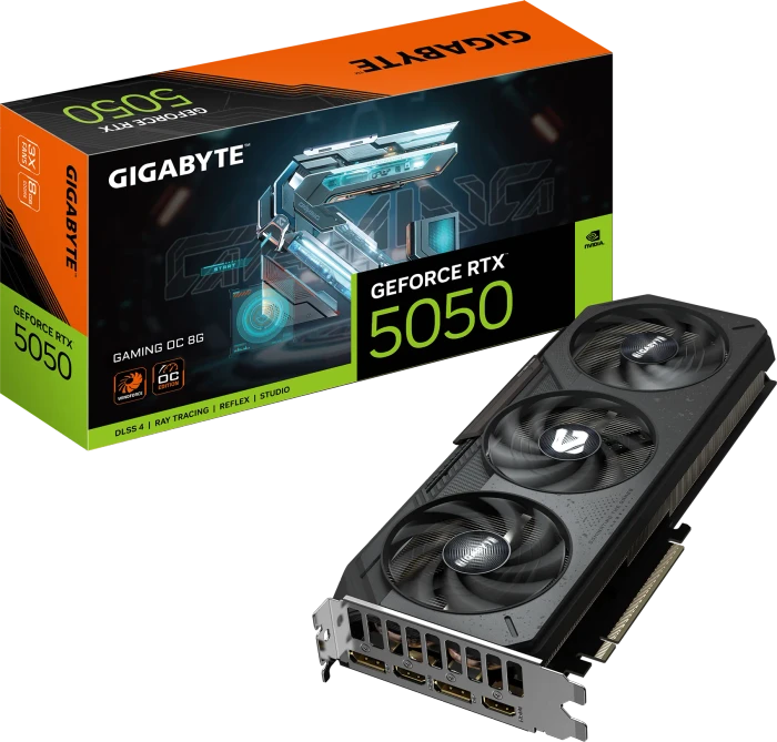 GIGABYTE GeForce RTX 5050 Gaming OC 8G, 8GB GDDR6, 2x HDMI, 2x DP