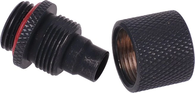 Aquatuning Schlauchanschluss, G1/4" auf 11/8mm, schwarz